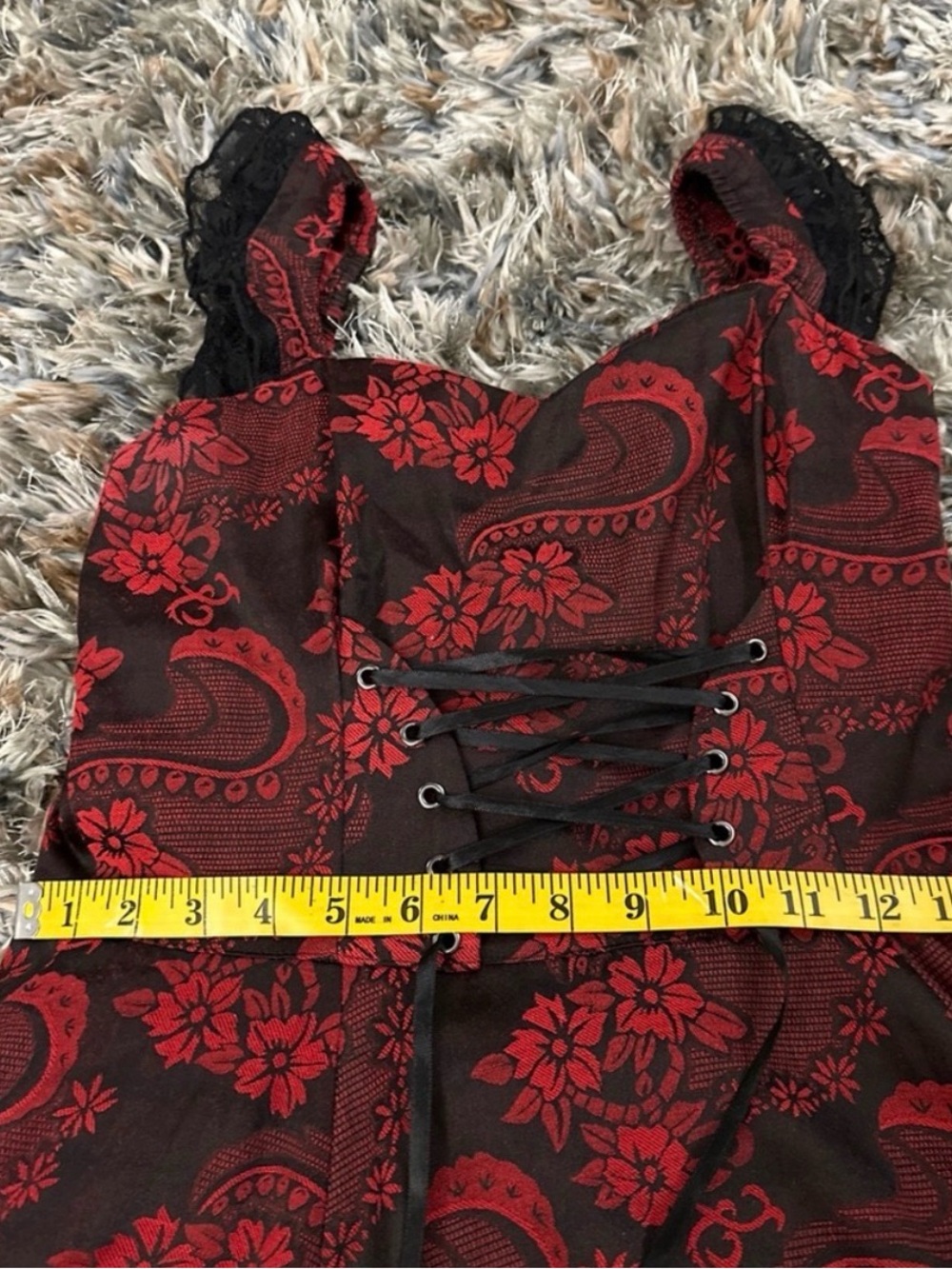 NWOT Hearts & Roses UK Red Black Valentines Day Dress Size 6 - Picture 9 of 10